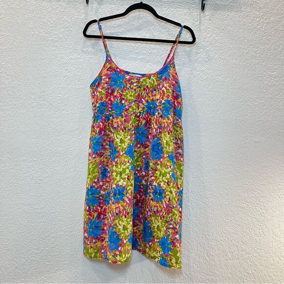 NATURAL LIFE Gigi Floral Babydoll Mini Dress in Multi Starburst size Large - Picture 2 of 13